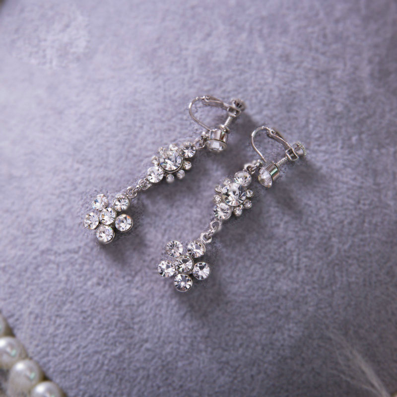 High Quality Fashion Wedding Banquet Jewelry Sets Flower Crystal Earrings & Bridal Necklace