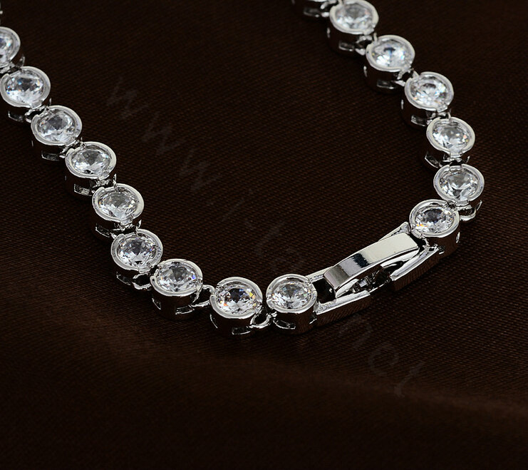 Luxury Banquet Wedding Jewelry Sets Diamond Flower Water-drop Earrings & Bridal Zircon Statement Necklace