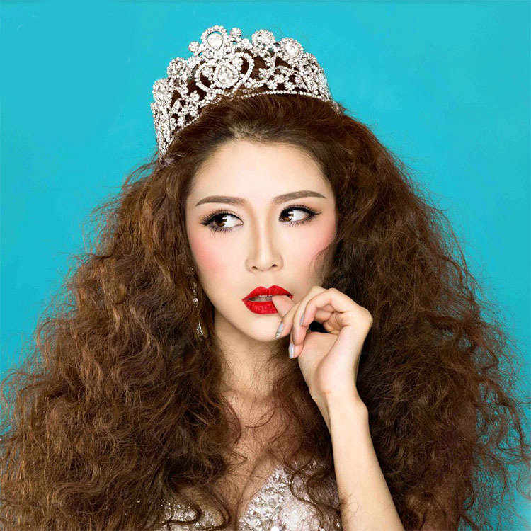 Luxury Baroque Wedding Jewelry Large Crystal Flower Bridal Crown Rhinestone Tiaras Hair Accessories