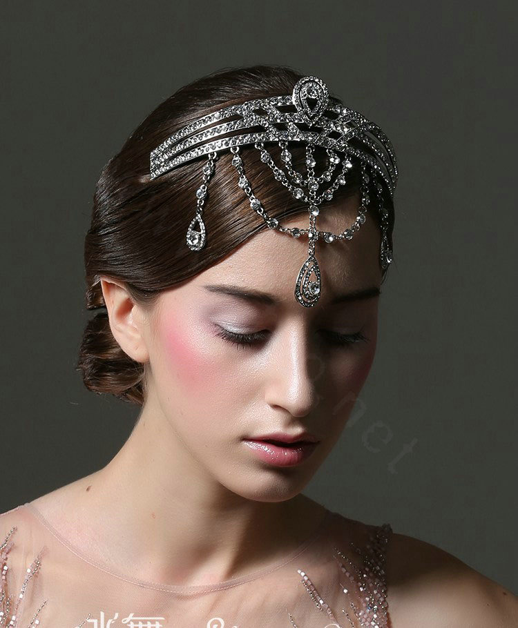 Luxury Classic European Wedding Jewelry Crystal Tassel Tiaras Bridal Crown Rhinestone Hair Accessories