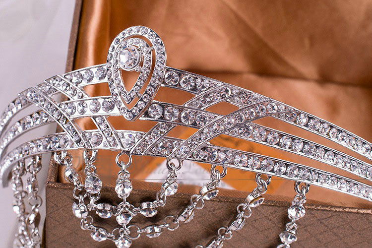 Luxury Classic European Wedding Jewelry Crystal Tassel Tiaras Bridal Crown Rhinestone Hair Accessories