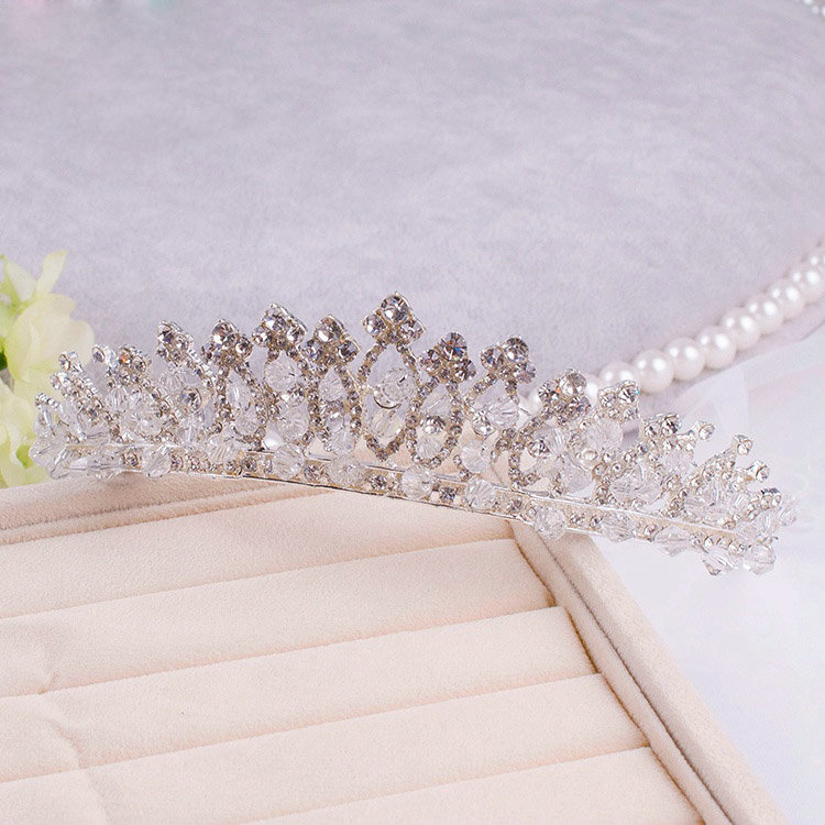 Luxury Retro Wedding Jewelry Crystal Beads Tiaras Bridal Rhinestone Hair Headband Accessories