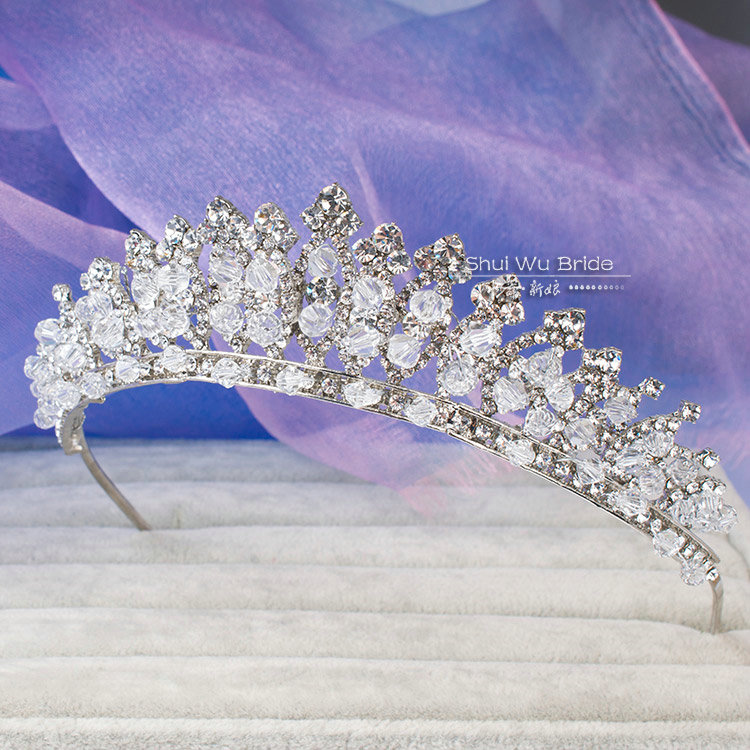 Luxury Retro Wedding Jewelry Crystal Beads Tiaras Bridal Rhinestone Hair Headband Accessories