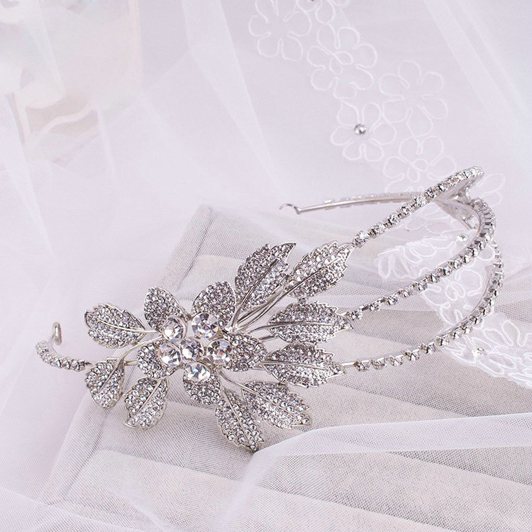 Luxury Retro Wedding Jewelry Flower Crystal Tiaras Bridal Rhinestone Crown Hair Accessories