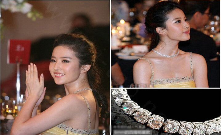 Simple Banquet Wedding Jewelry Sets Diamond Stud Earrings & Bridal Zircon Statement Necklace