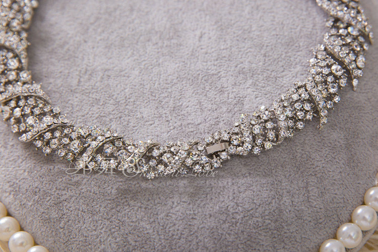 Unique Fashion Wedding Jewelry Sets Crystal Diamond Earrings & Bridal Statement Necklace