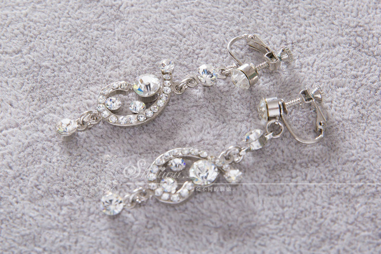 Unique Fashion Wedding Jewelry Sets Crystal Flower Earrings & Bridal Tassel Rhinestone Necklace