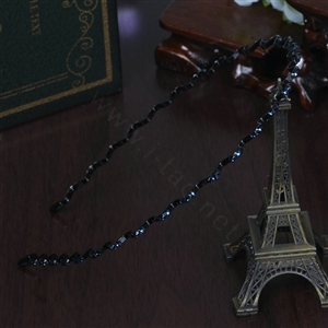 Fashion Girls Sapphire Rhinestone Alloy Slim Thin Waves HeadBand Woman Crystal Hair Hoop Accessories