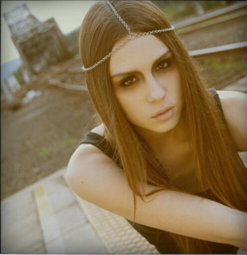 Fashion Simple Woman Alloy Single layer Tassel Chain Punk Headband Hair bands Accessories