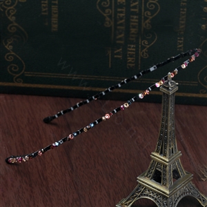 Fashion Woman Multicolour Rhinestone Ultrathin Alloy Waves HeadBand Girls Hair Hoop Accessories
