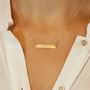Fashion Women Simple Short Metal Plate Gold-plated Necklace Clavicle Chain