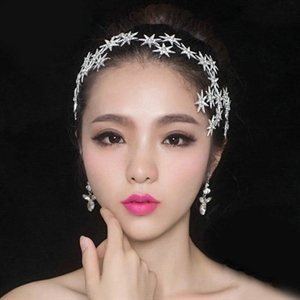 Fashionable Unique Wedding Headdress Rhinestone Crystal Flower Bridal Headband Hair Accessories