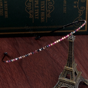 Luxury Woman Colour Rhinestone Ultrathin Alloy Crystal HeadBand Girls Hair Hoop Accessories