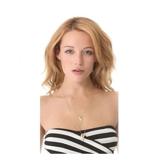 New Retro Women Gold-plated Multi layer Metal Shark's tooth Triangle Necklace Clavicle Chain