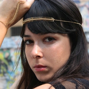 Retro Fashion Woman Fishbone Alloy Chain Gold Plated Punk Headband Hair Accessories
