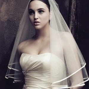 Romantic Cathedral Multilayer 150cm Length Satin Edge Bridal Wedding Veil Hot Sell