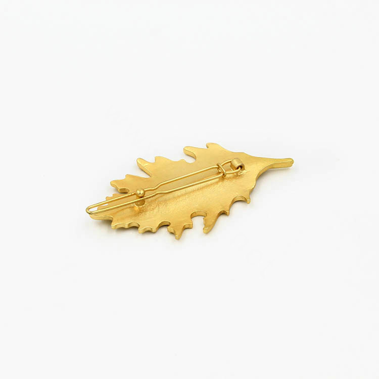 Simple Retro Woman Gold Plated Alloy Maple leaves Edge Side Clip Hair pin Accessories