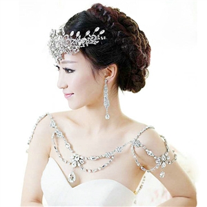 New Fashion Bride Body Chain Rhinestone Crystal Wedding Bridal Shoulder Chain Necklace Accessories