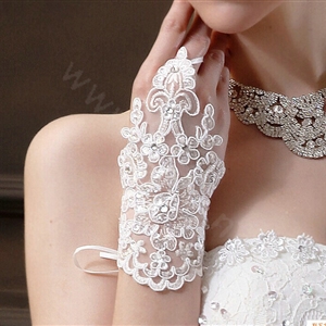 Vintage Lace Flower Rhinestone Bridal Wristlet Wedding Dress Perform Crystal Ribbon Bracelet Accessories
