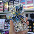 S-warovski crystal cases Bling Flower diamond covers for iPhone 7 Plus - Blue