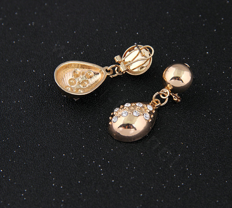 Elegant Wedding Jewelry Sets Gold Plated Bridal Party Crystal Water-drop Necklace Earrings Bracelet Ring 4pcs/set