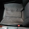 Calssic Bowknot Genuine Leather Universal Car Seat Cushion Diamond Lattice Pad 1pcs - Black