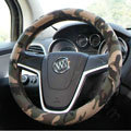 Calssic Man Camo Flax Car Steering Wheel Covers 15 inch 38CM Four Seasons General - Dark Green