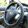 Luxury General Car Steering Wheel Covers Genuine Leather Snake Skin 15 inch 38CM - Gray
