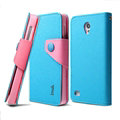 IMAK Cross Flip Leather Cases Book Holster Folder Covers for K-touch U86 - Blue