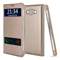 IMAK Earl Windows Leather Cases Holster Covers Skin for Samsung Galaxy E7 E7000 E700F - Golden