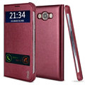 IMAK Earl Windows Leather Cases Holster Covers Skin for Samsung Galaxy E7 E7000 E700F - Red
