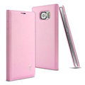IMAK Earl Windows Leather Cases Holster Covers Skin for Samsung Galaxy S6 G920F G9200 - Pink