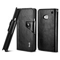 IMAK Eternal R64 Flip Leather Cases Support Holster Covers for HTC One 802w 802t 802d - Black