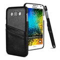 IMAK Sagacity Leather Cases Holster Covers Shell for Samsung Galaxy E7 E7000 E700F - Black