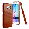 IMAK Sagacity Leather Cases Holster Covers Shell for Samsung Galaxy S6 G920F G9200 - Brown