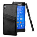 IMAK Sagacity Leather Cases Holster Covers Shell for Sony Xperia Z3 L55T L55U D6603 D6616 - Black