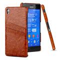 IMAK Sagacity Leather Cases Holster Covers Shell for Sony Xperia Z3 L55T L55U D6603 D6616 - Brown