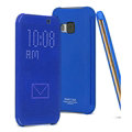 IMAK Smart Dot Matrix Flip Leather Cases for HTC One M9 - Blue
