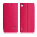 IMAK Squirrel Lines Leather Cases Support Holster Covers for Huawei P7-L00 Ascend P7 - Rose