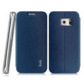 IMAK Squirrel Lines Leather Cases Support Holster Covers for Samsung Galaxy S6 Edge G9250 - Blue