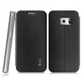 IMAK Squirrel Lines Leather Cases Support Holster Covers for Samsung Galaxy S6 G920F G9200 - Black