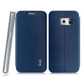 IMAK Squirrel Lines Leather Cases Support Holster Covers for Samsung Galaxy S6 G920F G9200 - Blue