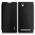 IMAK Squirrel Lines Leather Cases Support Holster Covers for Sony Xperia T2 Ultra XM50h - Black