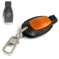 Simple Genuine Leather Auto Key Bags Smart for Benz C180 - Black