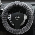Discount Auto Steering Wheel Covers Velvet 15 Inch 38CM - Grey