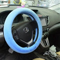 Discount Car Steering Wheel Covers Velvet 15 Inch 38CM - Blue
