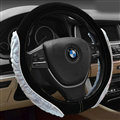 Personalized Auto Steering Wheel Wrap Velvet 15 Inch 38CM - Grey