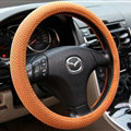 Cheapest Car Steering Wheel Covers Ice Silk 15 Inch 38CM - Orange