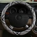 Colorful Car Steering Wheel Covers Ice Silk 15 Inch 38CM - Grey