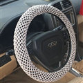 Colorful Car Steering Wheel Wrap Ice Silk 15 Inch 38CM - Silver